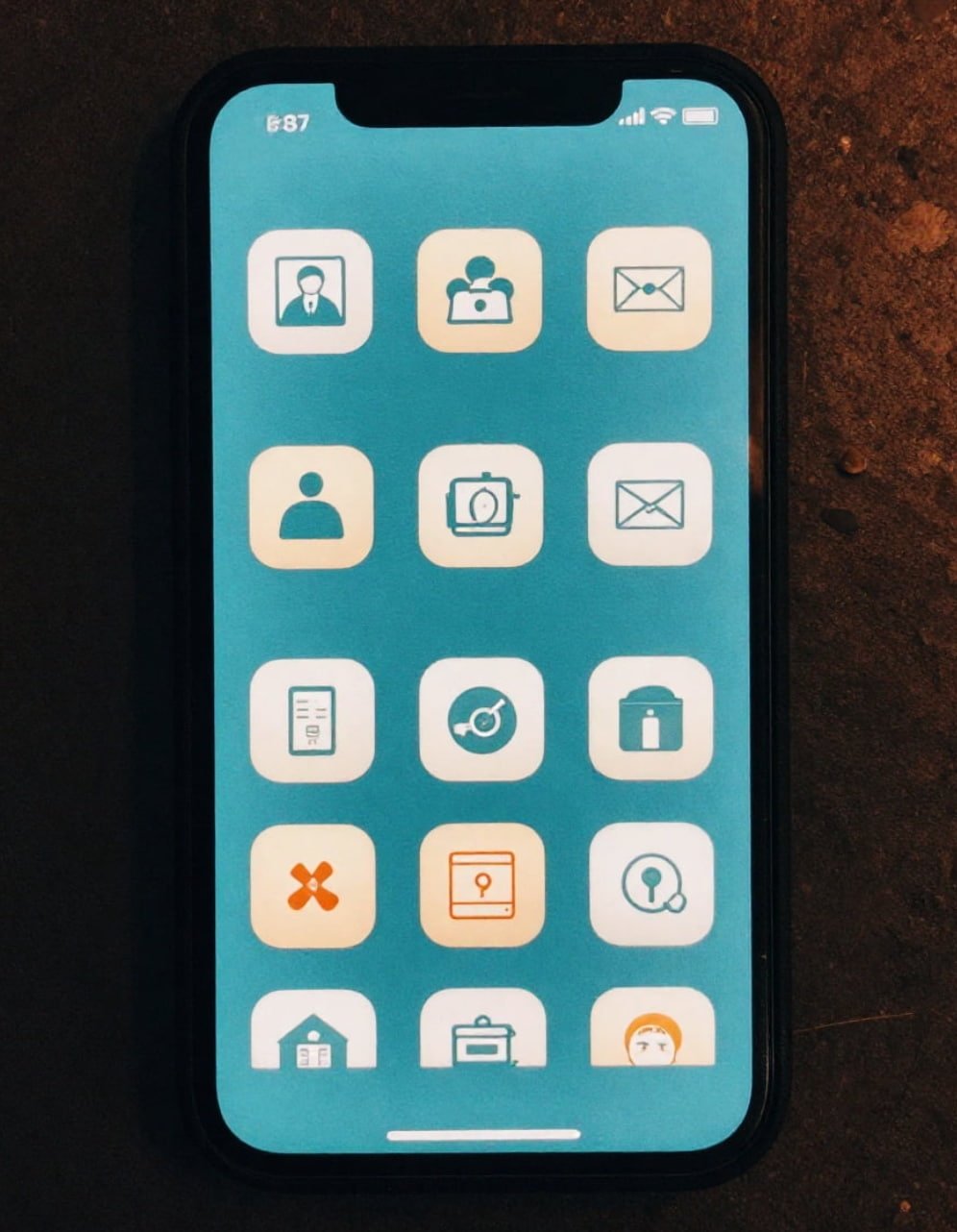 icono móvil con redes sociales